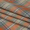1 Yard Medium Weight Linen Woven Orange, Blue and Beige Plaid